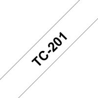 Logo Brother p-touch tc-201 noir sur blanc 12mm 1290149