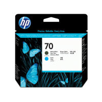 Logo Hp 70 original printhead c9404a matte black and cyan standard capacity 1-pack 1295041