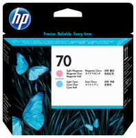 Logo Hp 70 original printhead c9405a light magenta and light cyan standard capacity 1-pack 1295042