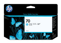 Logo Hp 70 original ink cartridge c9390a light cyan standard capacity 130ml 1-pack 1308801