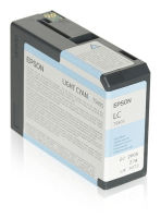 Logo Epson t5805 cartouche de encre cyan clair capacit� standard 80ml pack de 1 c13t580500