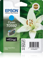 Logo Epson t0592 cartouche d encre cyan capacit - standard 13ml 1-pack blister sans alarme c13t05924010