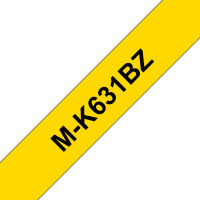 Logo Brother ruban mk631bz, 12mm noir sur fond jaune, non lamin�, 8m 1368560