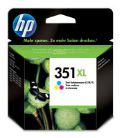 Logo Hp 351xl original ink cartridge cb338ee uus tri-colour high capacity 14ml 580 pages 1-pack 1553594