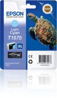 Logo Epson t1575 cartouche de encre cyan clair capacit standard 1-pack blister sans alarme 1641335