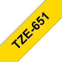 Logo Brother p-touch tze-651 noir sur jaune  24mm 1659476