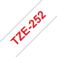 Logo Brother p-touch tze-252 rouge sur blanc 24mm tze252