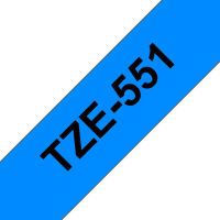 Logo Brother p-touch tze-551 noir sur bleu 24mm tze551