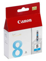 Logo Canon cli-8c cartouche d encre cyan capacite standard 1-pack blister avec alarme 1705385