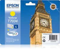 Logo Epson t7034 cartouche de encre jaune capacit standard 9.6ml 800 pages 1-pack blister sans alarme 1706717