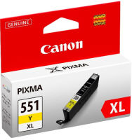 Logo Canon cli-551xl y bl cartouche dencre jaune 695 pages 1-pack blister avec alarme 1872580