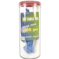 Logo Lot de 1000 serre-cables 5 couleurs / 100  300mm 49509