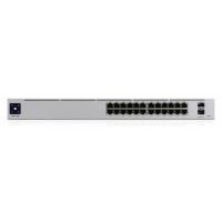 Logo Unifi 24port giga poe+ poe++ 2 sfp+ 2.3bt niveau 3 16 ports poe+ 8 ports poe++ ecran tactile 400w usw-pro-24-poe