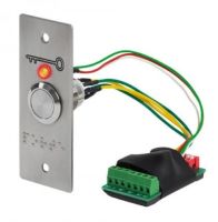 Logo Bouton poussoir elec deporte plaque etroite buzzer led tempo bor pb19bbl3de