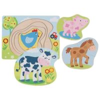 Logo Puzzle  couches, animaux de la ferme 57386