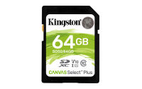 Logo Kingston 64gb sdxc canvas select plus 100r c10 uhs-i u1 v10 3560906