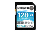 Logo Kingston 128gb sdxc canvas go plus 170r c10 uhs-i u3 v30 3849080