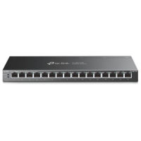 Logo Tp-link 16port gigabit desktop switch with 16port poe+ 16x gigabit poe+ ports 802.3at/af 120w poe power desktop steel case 46346