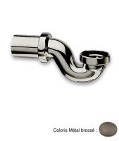 Logo Siphon baignoire retro laiton horizontal metal brosse vidage - vs48077 mtal bross