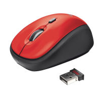 Logo Souris optique sans fil - yvi wireless mouse - rouge 19522