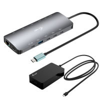 Logo I-tec usb-c metal nanodock 2xhdmi 1xusb-c video 1xglan 1xaudio/mic 1xsd/microsd 1xusb 3.2 3xusb-c 3.2 gen2 2xusb 2.0 pd140w+char