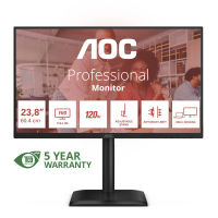 Logo Aoc 24e4cv 23.8p fhd ips 120hz 4ms 300cd/m2 hdmi dp usb-c pd90w speakers pivot 48083680