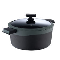 Logo Cocotte en fonte d'aluminium 28x13.5cm avec couvercle gastro reeco bgmp-8108 masterpro [e3-14826]