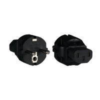 Logo Mains adapter cee7&sol;7 to iec c13&comma; earthing contact plug - mains socket eb515.6