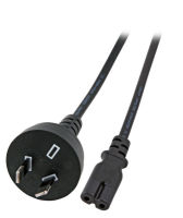 Logo Power cable australia - c7 180&oslash;&comma; black&comma; 1&period;8 m&comma; 2 x 0&period;75 mm&sup2; ek487.1,8