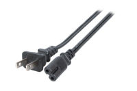 Logo Power cable usa&sol;nema 1-15p - c7 180&oslash; &lpar;euro 8&rpar;&comma; black&comma; 1&period;8 m &comma; spt-2 awg18 x 2 ek49