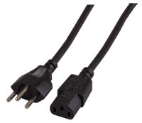 Logo Power cable switzerland - c13 180&oslash;&comma; black&comma; 2&period;0 m&comma; 3 x 0&period;75 mm&sup2; ek537.2v3