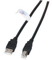 Logo Usb2&period;0 connection cable a-b&comma; m-m&comma; 5&period;0m&comma; black&comma; lszh k5203.5