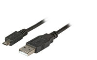 Logo Usb2&period;0 connection cable a-micro-b 5pol&period;&comma; m-m&comma; 1&period;0m&comma; black&comma; premium k5232sw.1