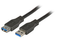 Logo Usb3&period;0 extension cable a-a&comma; m-f&comma; 1&period;0m&comma; black&comma; premium k5237.1