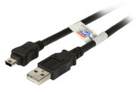 Logo Usb2&period;0 connection cable a-mini b &lpar;5pol&rpar;&comma; m-m&comma; 5&period;0m&comma; black&comma; premium k5251sw.5