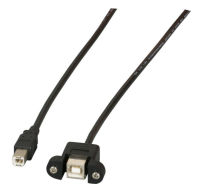 Logo Usb2&period;0 extension cable b-b&comma; m-f &lpar;panel type&rpar;&comma; 0&period;5m&comma; black&comma; classic k5293sw.0,5v2