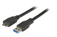 Logo Usb3&period;0 connection cable a-micro-b&comma; m-m&comma; 1&period;0 m&comma; black&comma; classic k5295sw.1