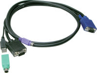 Logo Slim 3-in-1 usb ps&sol;2 kvm kvm combo cable- 3m k5381.3