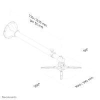 Logo Neomounts beamer-w100silver support mural pour vid�oprojecteur - p 73-123 cm - orientable 1757496