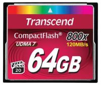 Logo Transcend premium compactflash 64go card r120mb/s vgp 20 mlc 2066484