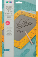 Logo Heyda ardoise magique, incl. stylet en bois, jaune 57301561