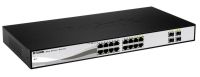Logo D-link 16-port layer2 smart managed gigabit switch dlink green 3.0 16x 10/100/1000mbit/s tp rj-45 port4x tp combo port/sfp slot 