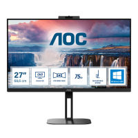 Logo Aoc q27v5cw/bk moniteur 27'' 2560 x 1440 qhd @ 75 hz - ips - 300 cd/m� hdmi, displayport, usb-c - hp- webcam 46048216