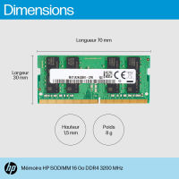 Logo Hp 16go 1x16go ddr4 3200 sodimm memory 47091191