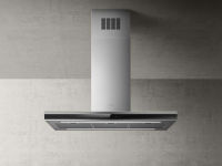 Logo Adle island inox et verre noir - hotte en lot elica adle island 90
