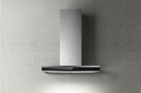 Logo Adle inox et verre noir - hotte murale elica adle 60 cm coloris inox