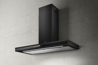 Logo Adle mtal noir et verre noir - hotte murale elica adle 90 cm