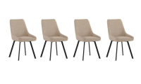 Logo Felix beige - lots de 4 assises hauteur table felix avec assise tissu
