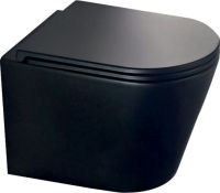 Logo Sanitaire antequera noir - wc � suspendre sans bride et antibact�rien