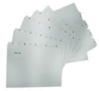 Logo Han index alphabtique a-z, pp, a6 paysage, 25 onglets, gris 81420123